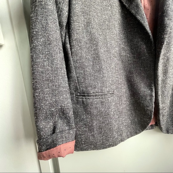 Grey Speckled Boyfriend Cut Blazer - Picture 6 of 7